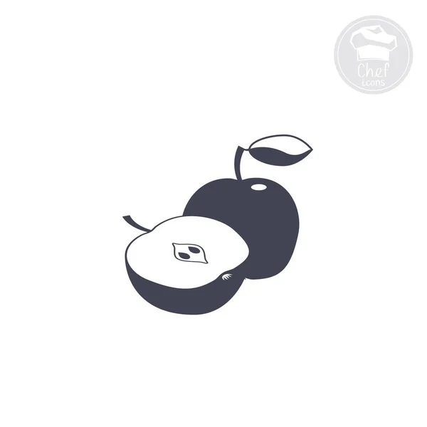 Icône de la nourriture pomme — Image vectorielle