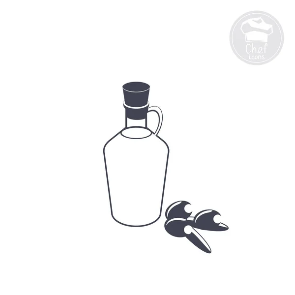 Icono fácil aceite de oliva — Vector de stock