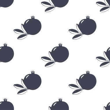 Beyaz arka plan üzerinde yararlı ve lezzetli garnet, desen