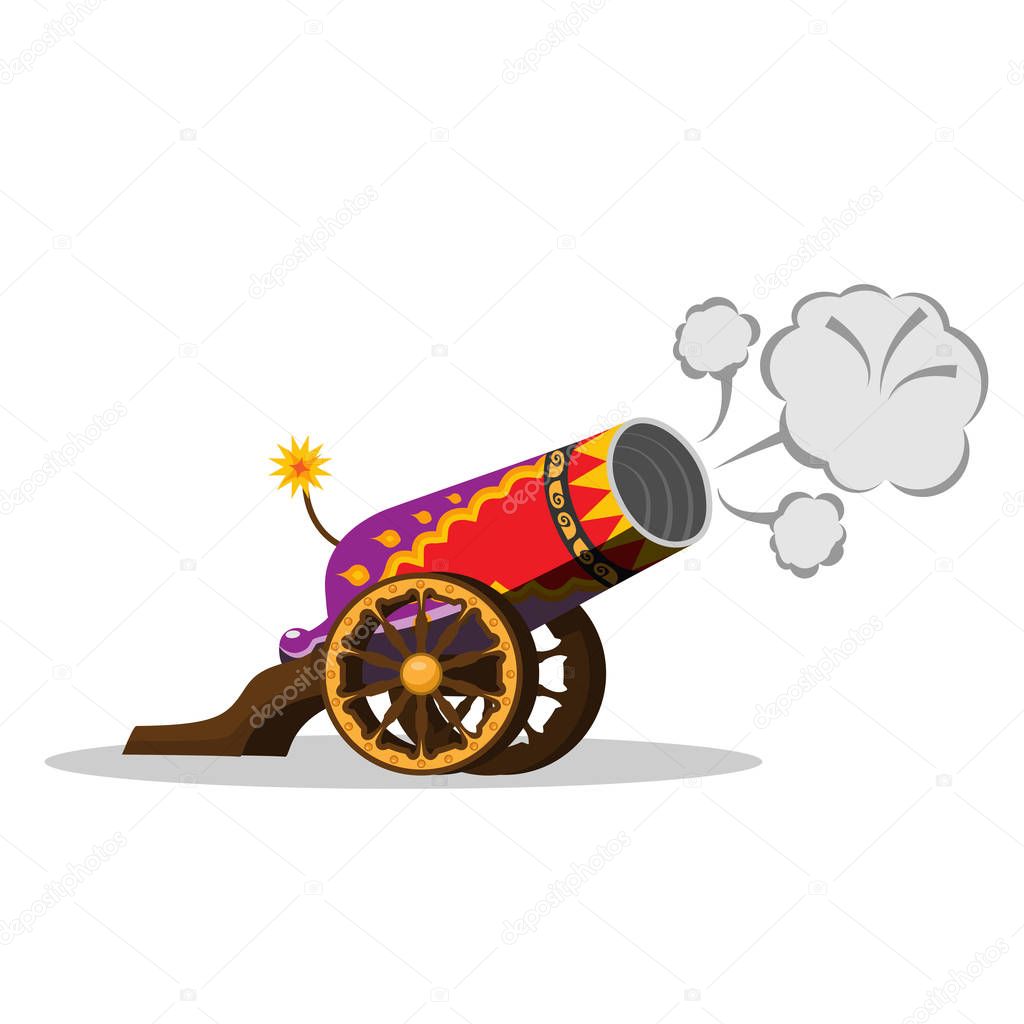 Circus gun, show and entertainment, circus attribute