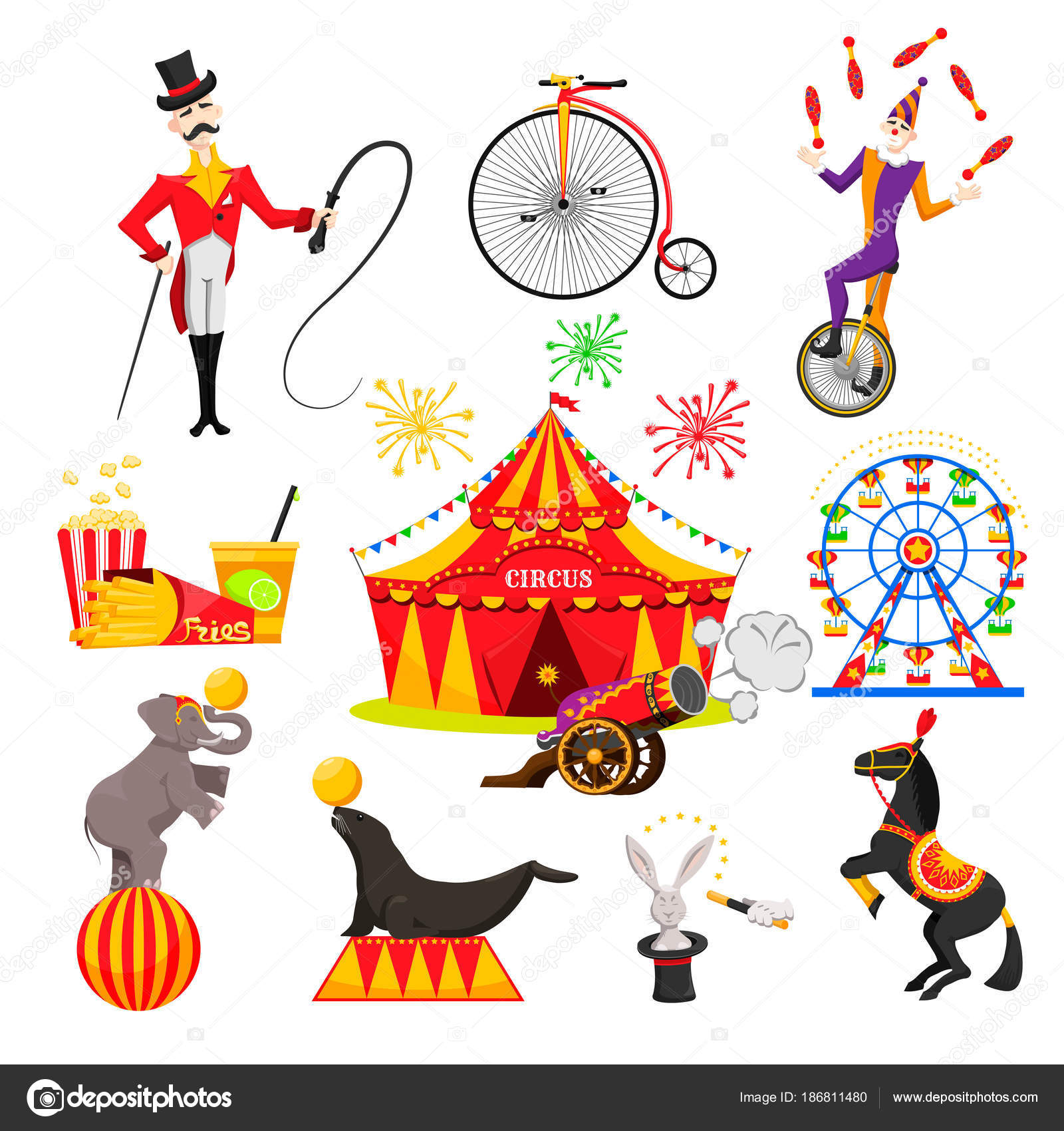 Cartoon circus images Vector Art Stock Images | Depositphotos