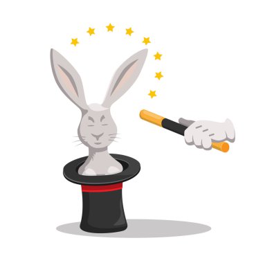 tavşan şapka, bir sirk büyülü performans içinde