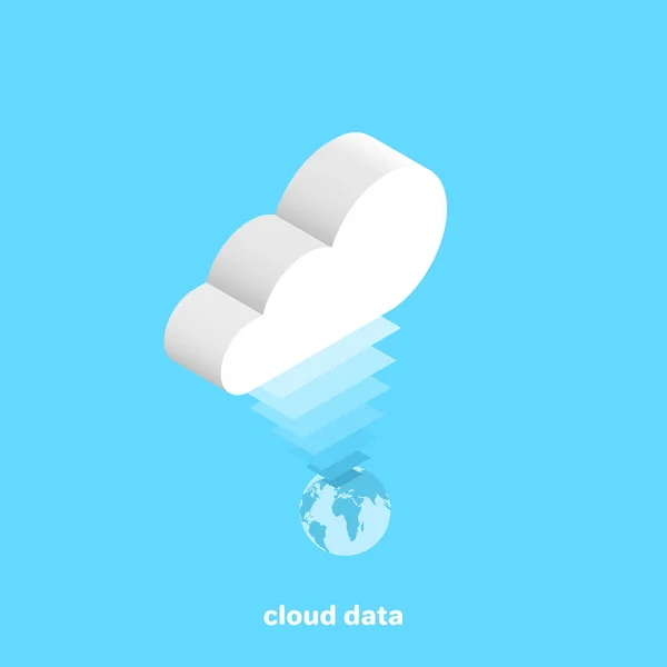 Intercambio Datos Para Tecnologías Nube Imagen Isométrica — Vector de stock