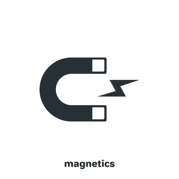 Flaches Vektorbild Auf Weißem Hintergrund Magnet Symbol Zieht Alles — Stockvektor