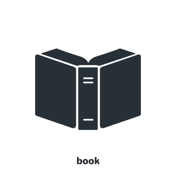 Επίπεδο Διανυσματικό Εικονίδιο Λευκό Φόντο Ανοιχτό Βιβλίο Βιβλιοθήκη Μελέτη — Διανυσματικό Αρχείο