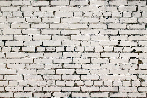 Old white bricks wall.