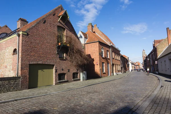 Architecture de rue cyclable de la ville de Bruges à Begium — Photo