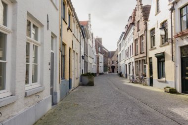 Bicked sokak Belçika Brugge şehrin mimarisi