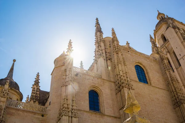 Closeup of architecture of Segovia cathedral — Stock Photo, Image