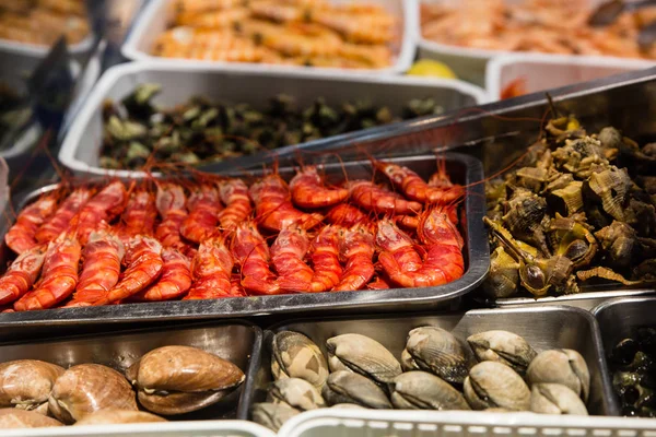 İstiridye ve diğer deniz ürünleri market