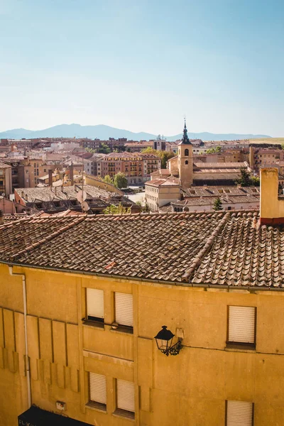 Roofs of Segovia town cityscape  from above — Stock Photo, Image