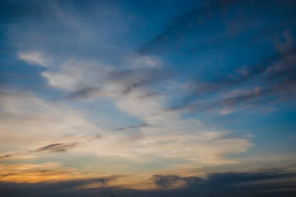 Luminoso Tramonto Cielo Sfondo Crepuscolo Ora Blu — Foto Stock