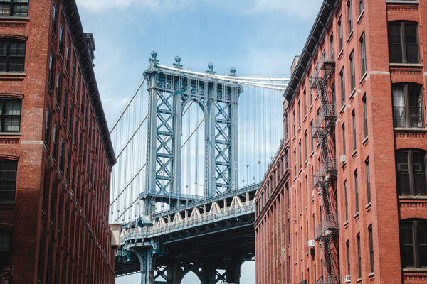 View on Manhattan Bridge from Dumbo, Brooklyn, New York