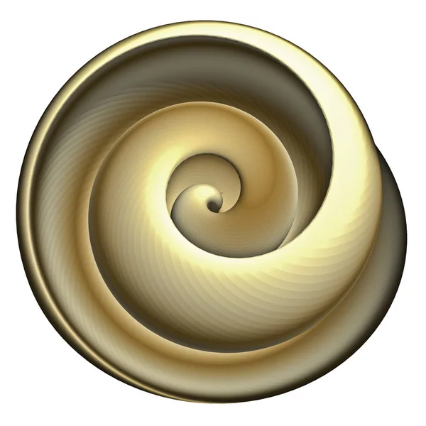 Abstract-Grey-Shell-Spiral-Isolated-on-White — Zdjęcie stockowe