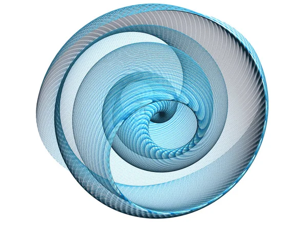 Abstract-netted-Blue-Spiral-similar-to-Shell-ISOLATED-on-White-c — Φωτογραφία Αρχείου