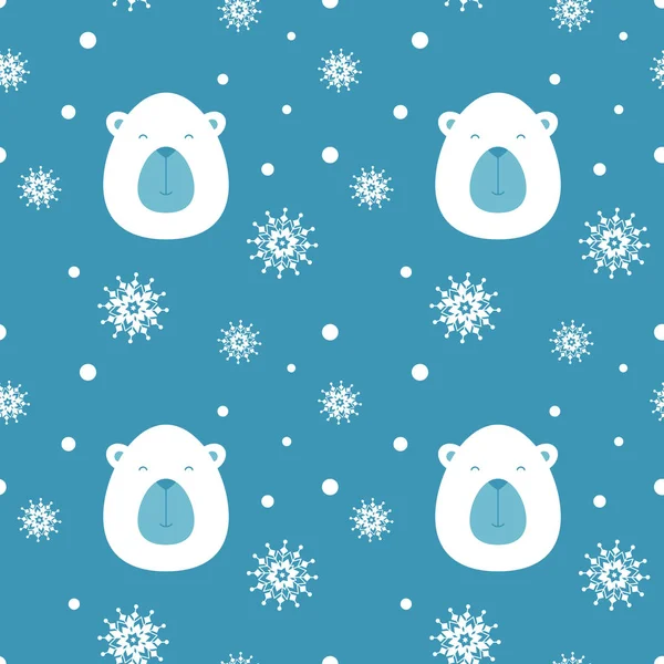 Vektör el ayıyla kışın pürüzsüz desen çizdi. Süs eşyası.