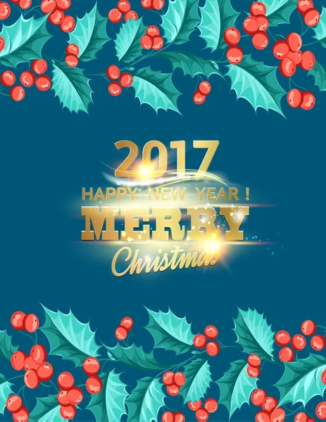 Merry christmas card. — Stock Vector