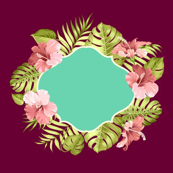 Tropisches Blumengestell. — Stockvektor