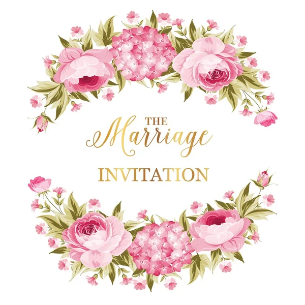 Carte d'invitation au mariage . — Image vectorielle