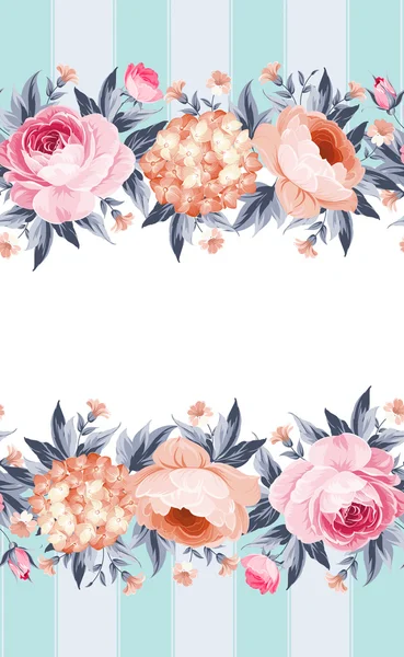 Carte d'invitation florale. — Image vectorielle