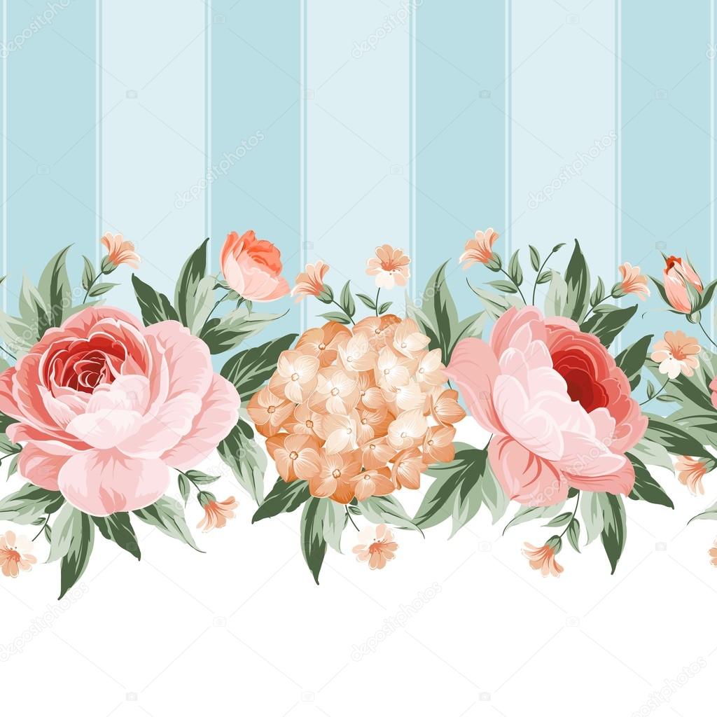 Floral invitation card.