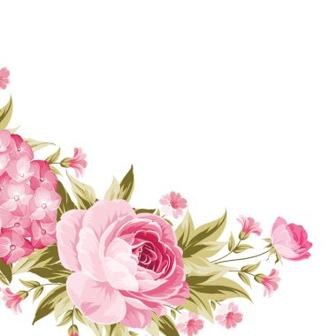 Çiçek çelenk şablonu.