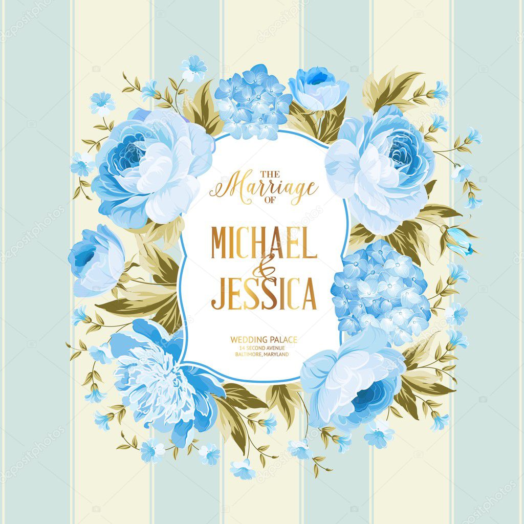 Wedding invitation card.