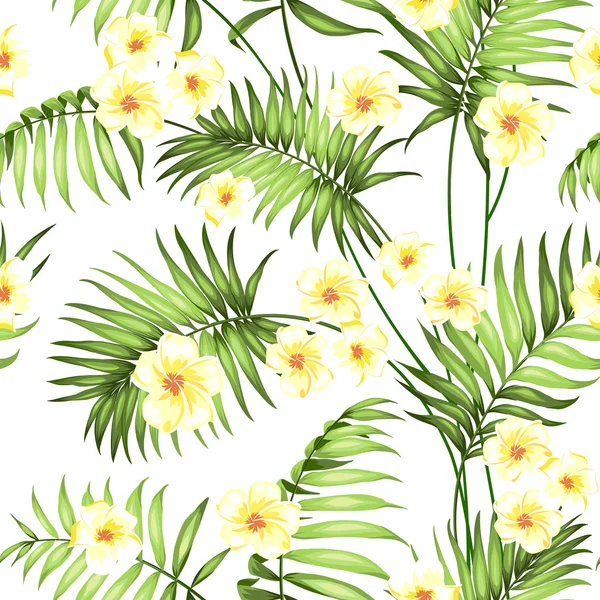 Seamless tropical flower.