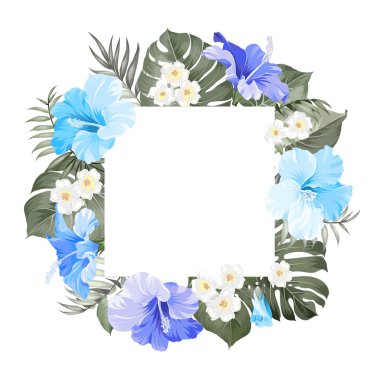 Tripical çiçek öğeleri.