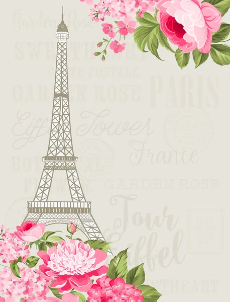 Illustration tour eiffel. — Image vectorielle