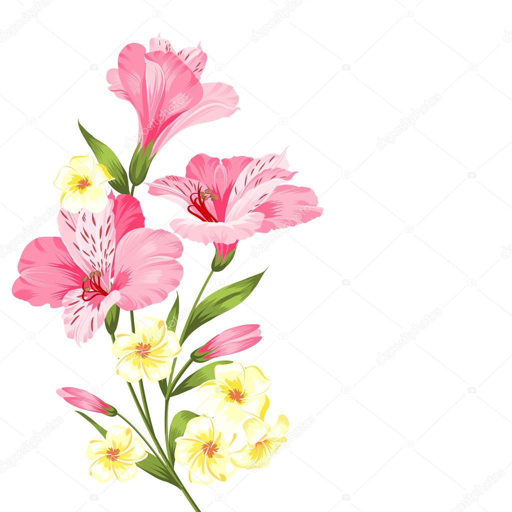 Download Floral garland card. — Stock Vector © Kotkoa #128366036