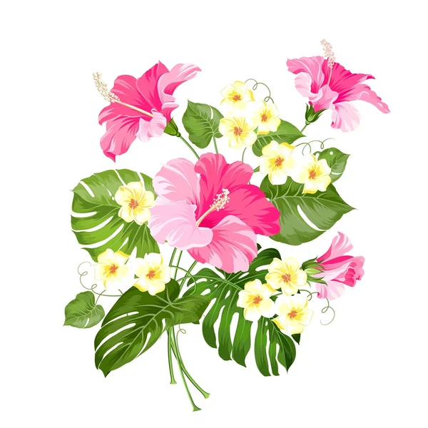 Floral garland card. — Stock Vector