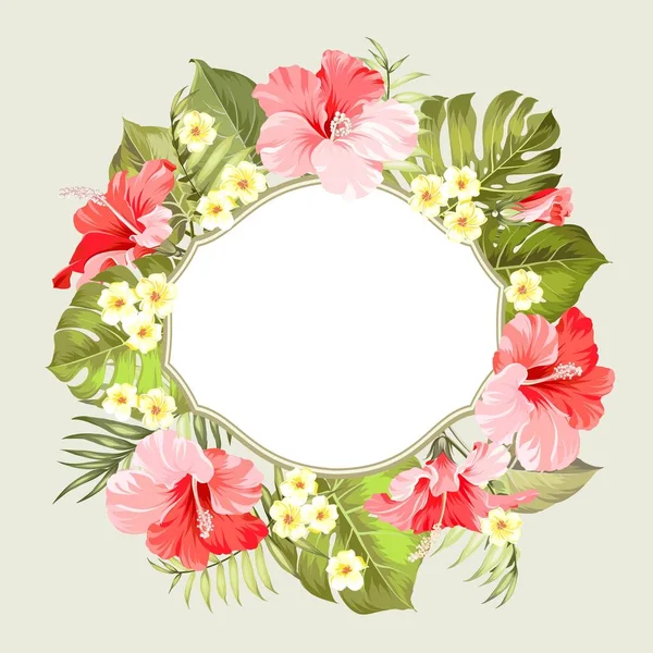 Tripical flowers elements. — Stock Vector