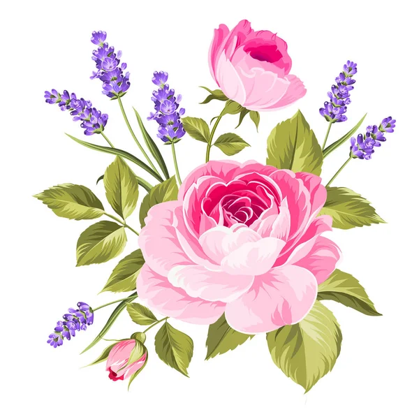 Ramo de flores de primavera. — Vector de stock