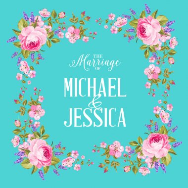 Bahar çiçekleri sınırı.