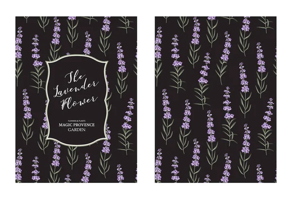 The lavender elegant card — Stock Vector