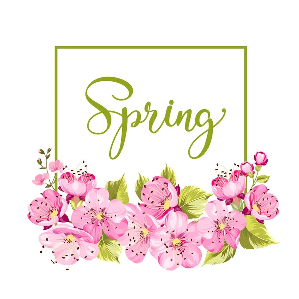 Cartão de flor primavera . — Vetor de Stock