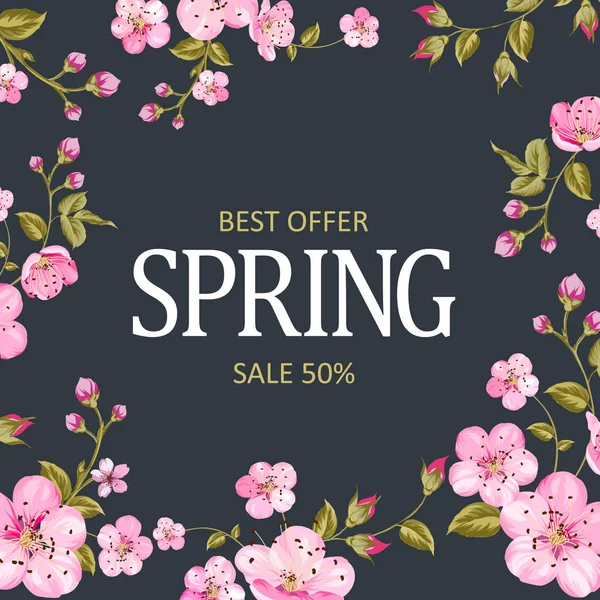The spring sale card. — Stock Vector