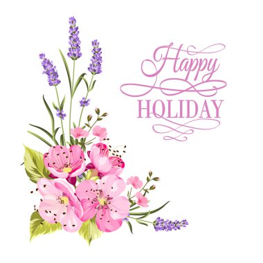 Botanik çiçek çelenk.