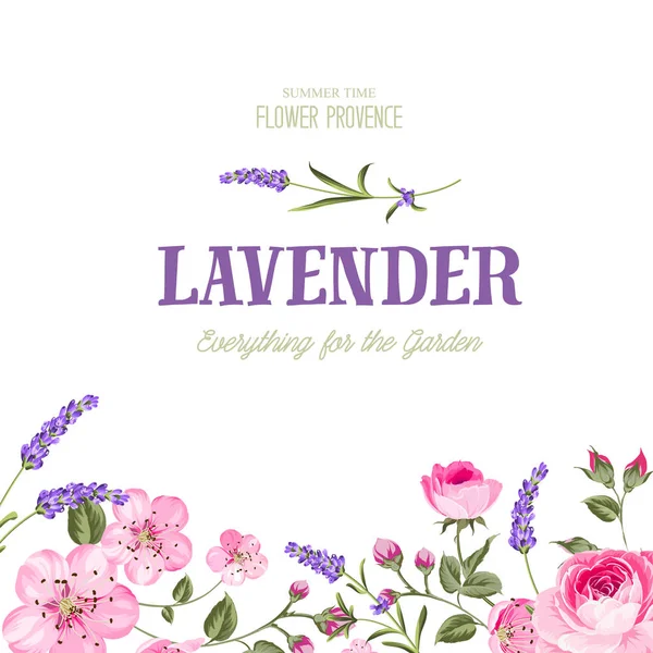 Awesome lavendel label. — Stockvector