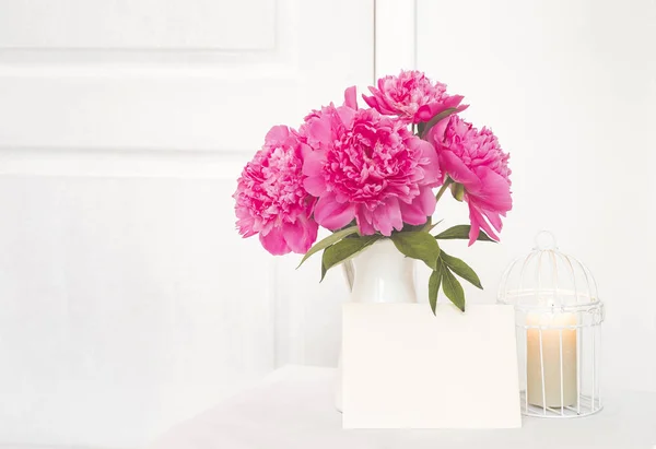 Bouquet of pink peonies. — Stock Photo, Image