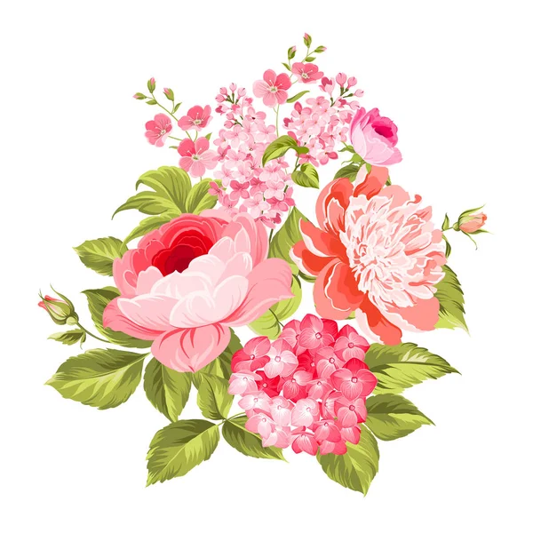 Letní květy kytice. — Stockový vektor