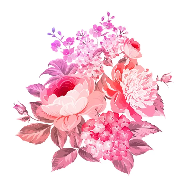 夏の花の花束. — ストックベクタ