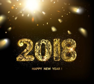 2018 yeni yıl arka plan.