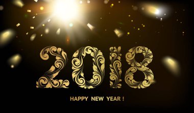 2018 yeni yıl arka plan.