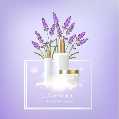 Kadın bakım kozmetik illüstrasyon.