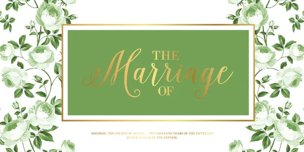 Carte d'invitation au mariage . — Image vectorielle