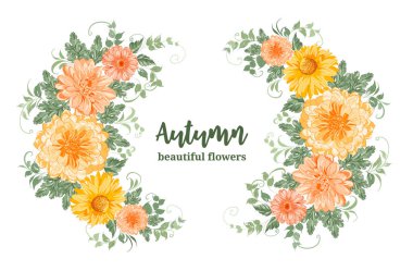 Sarı sonbahar çiçek.