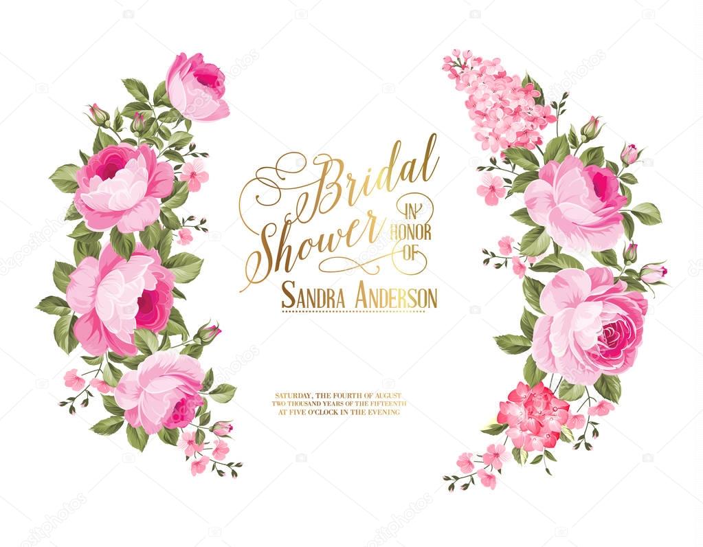 The bridal shower invitation.