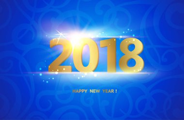 2018 yeni yıl arka plan.